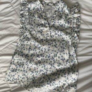 Floral Silk Greylin Blouse xs